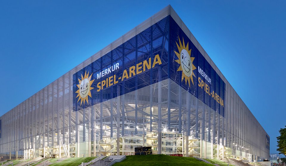 MERKUR SPIEL-ARENA from the outside.